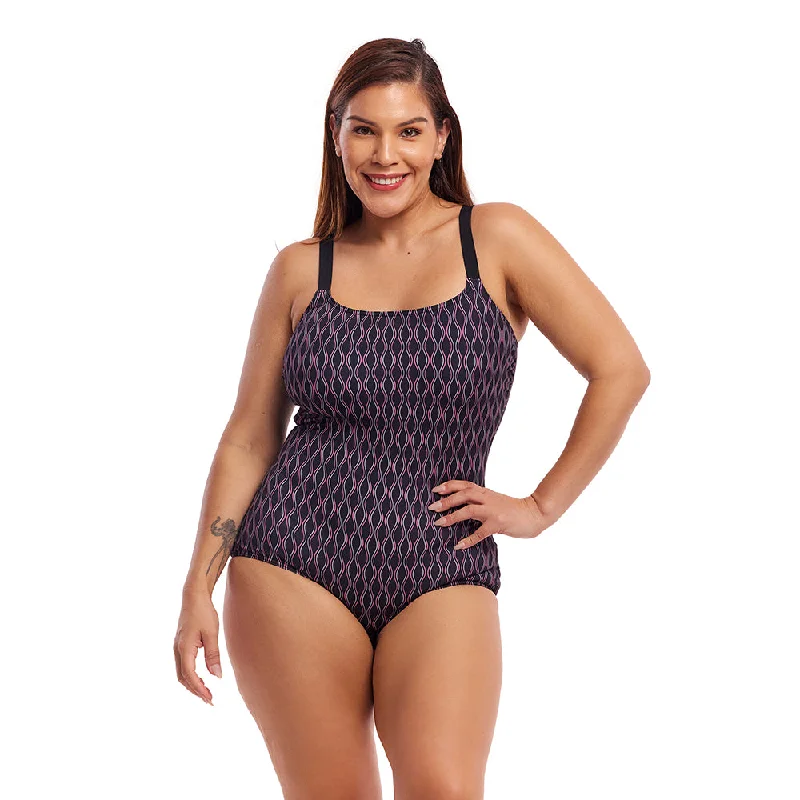 Women's Long - Sleeve Turtleneck One - Pieces in Navy for a Sophisticated Winter EnsembleFunkita Curvy Queen Ladies Scoop Neck One Piece