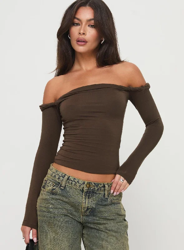 Plus Size Women Long Sleeve Top for a Flattering and Comfortable FitDusky Long Sleeve Top Khaki