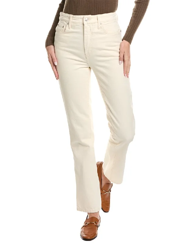 Women's Fleece - Lined Tight Trousers in Dark Blue for Warmth in Cold WeatherA.L.C. Christy Off White Straight Jean