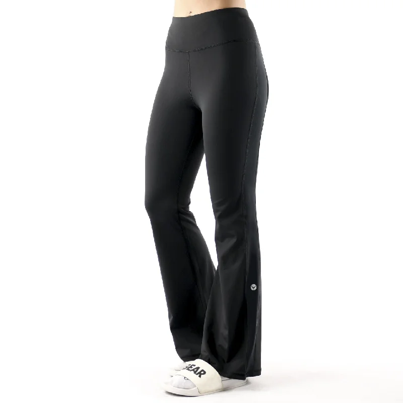 Women's Leather - Look Tight Trousers with Zipper Details in Dark Gray for an Urban StyleHigh-Rise Balance Yoga Pants