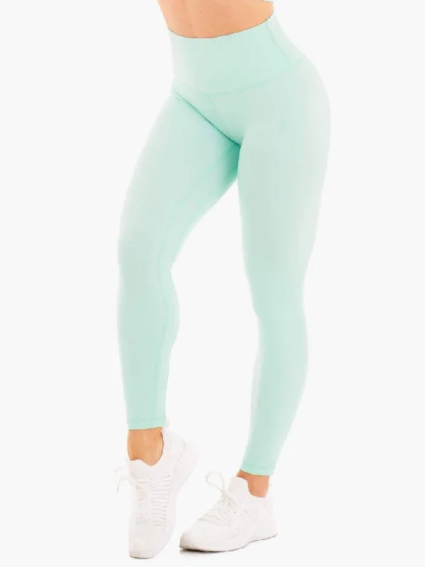 Women's Seamless Compression Tight Trousers in Gray for Fitness and Yoga SessionsRyderwear | NKD High Waisted Leggings - Aqua