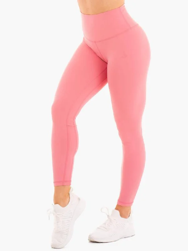 Plus Size Women's Sheer Tight Trousers in Nude for a Subtle and Stylish StatementRyderwear | NKD High Waisted Leggings - Rose