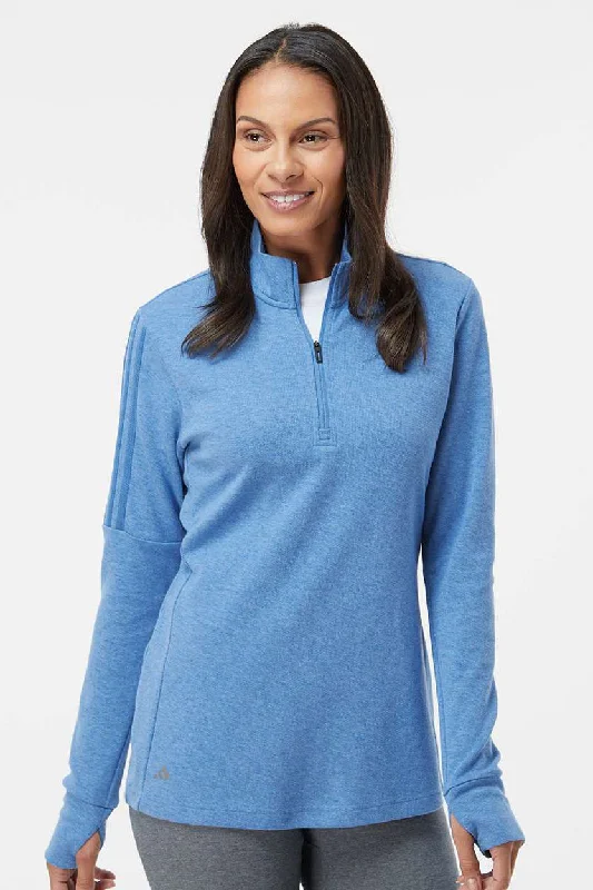 High - Low Hem Women's Cashmere - Blended SweatersAdidas Womens 3 Stripes Moisture Wicking 1/4 Zip Sweater - Focus Blue Melange