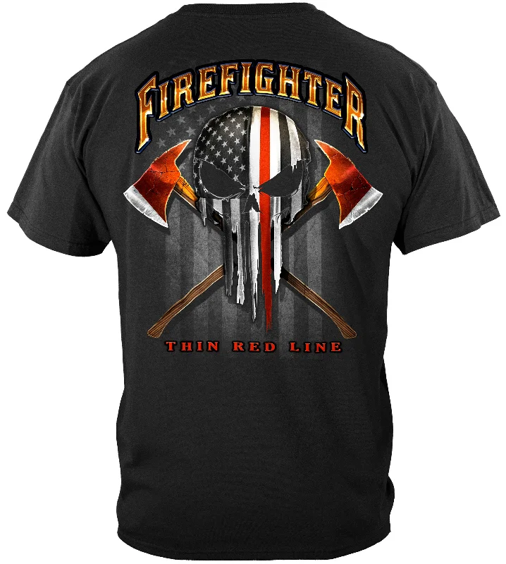 Puff Sleeve Women T Shirt for a Fashion - Forward LookAmerican Pride Firefighter TRL Skull of Freedom T-Shirt