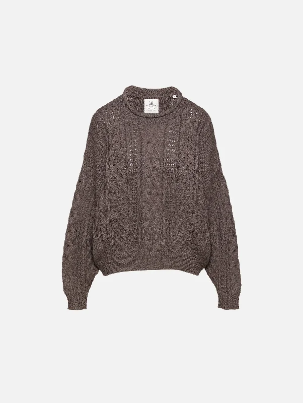 Cropped Women's Angora Blend Sweaters for a Trendy LookAran Sweater