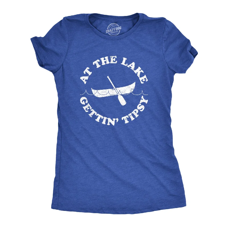 V - Neck Women T Shirt to Enhance the NecklineAt The Lake Gettin' Tipsy Women's T Shirt