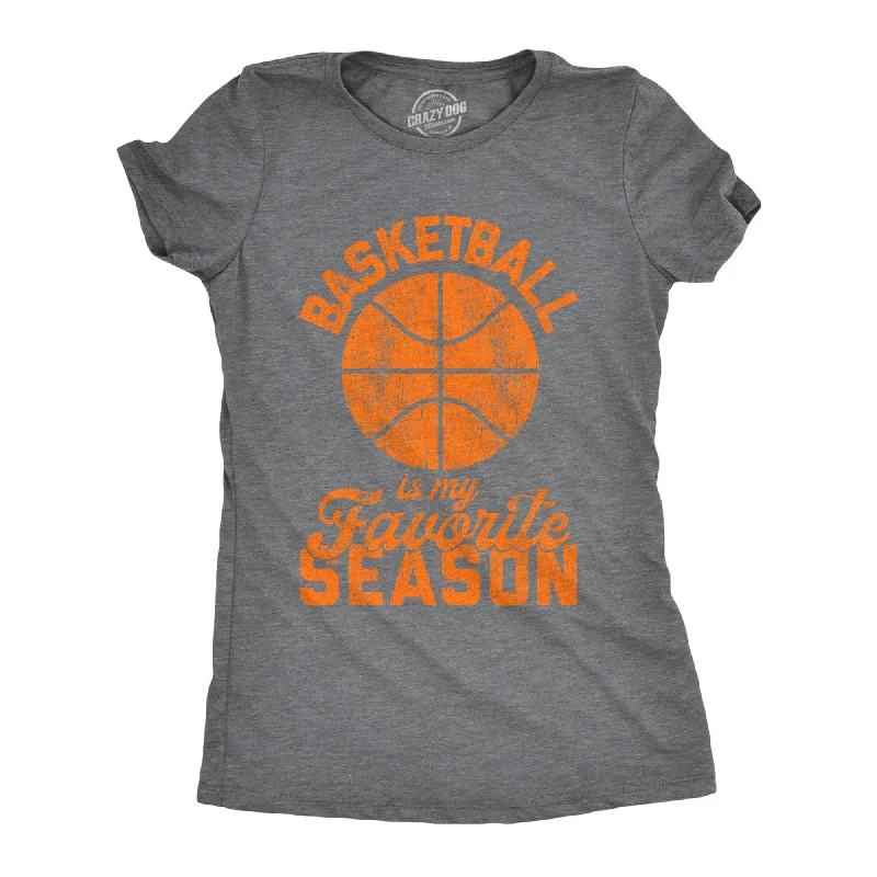 Sequined Women T Shirt for a Sparkly Night OutBasketball Is My Favorite Season Women's T Shirt