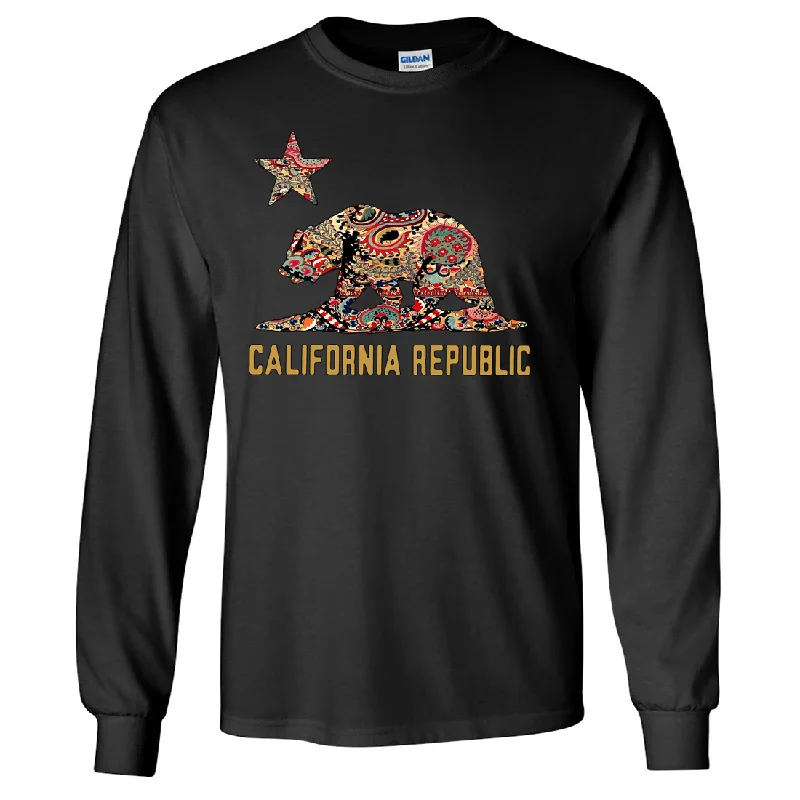 Muscle Women T Shirt for a Sporty and Casual LookCalifornia Republic Paisley Bear Long Sleeve Shirt