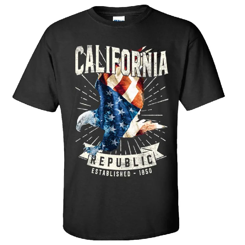 Tie - Dye Women T Shirt with a Bohemian VibeCalifornia Republic USA Bald Eagle Asst Colors T-shirt/tee