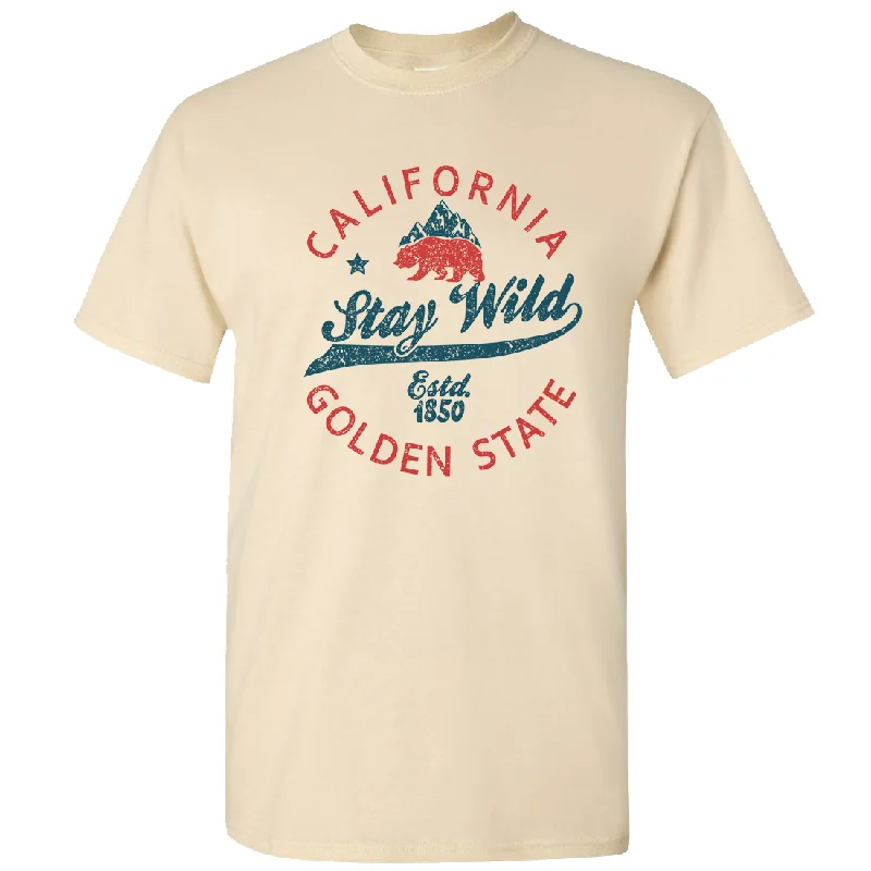 Embroidered Women T Shirt with Intricate DetailsCalifornia Stay Wild Asst Colors T-shirt/tee