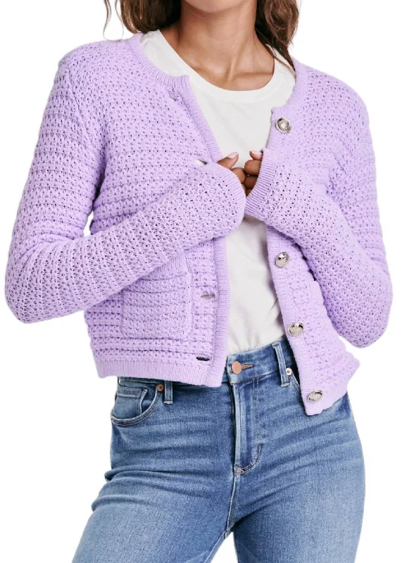 Plus Size Women's Sequined Sweaters for Special OccasionsCambria Sweater In Gentle Lavender