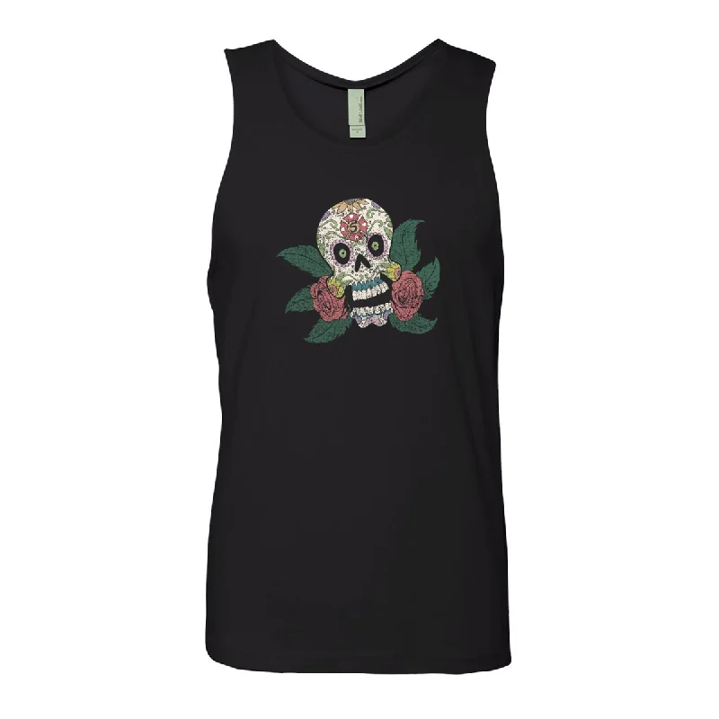 Crew Neck Women T Shirt with a Timeless DesignFFC 343 Maltese Sugar Skull Premium Men's Tank Top