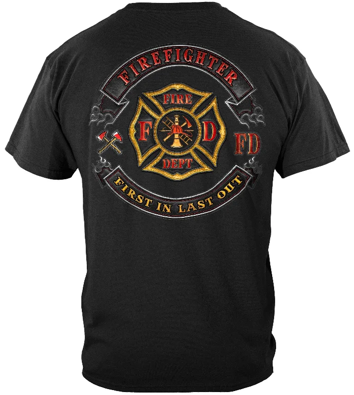 Organic Cotton Women T Shirt for Eco - Conscious WearersFirefighter  Biker MC T-Shirt