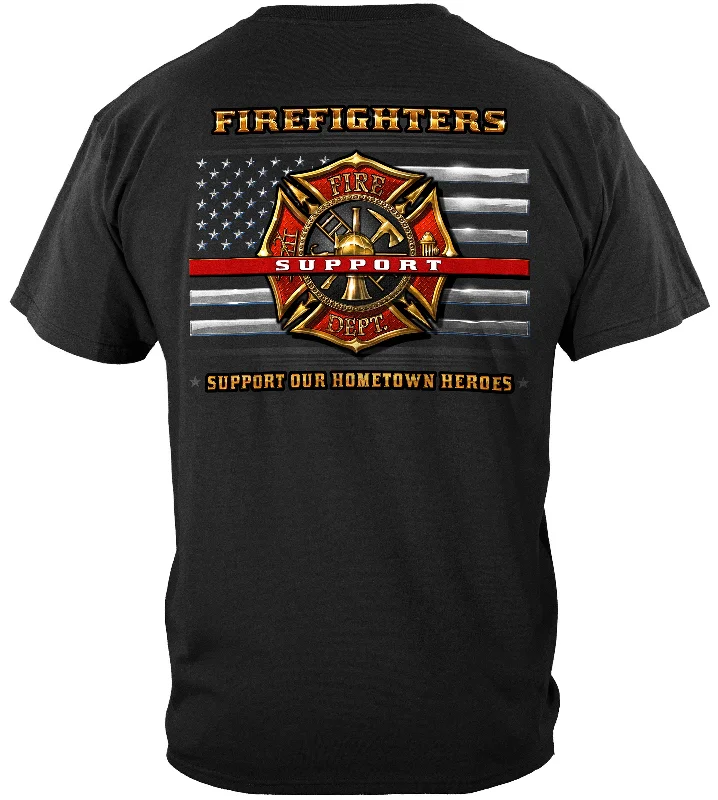 Crew Neck Women T Shirt with a Timeless DesignFirefighter Support T-Shirt