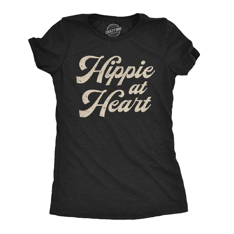 Floral Print Women T Shirt for a Feminine TouchHippie At Heart Women's T Shirt