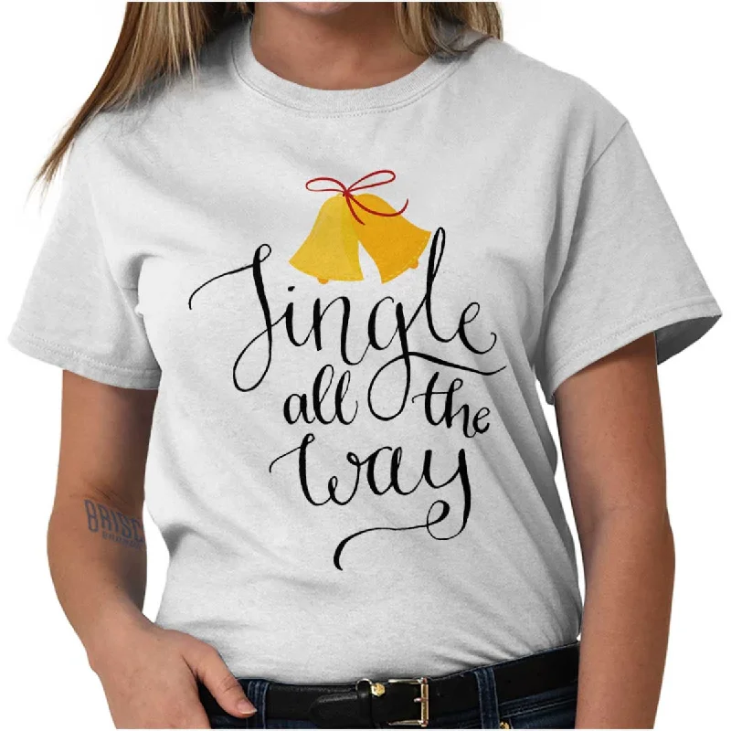 Long Sleeve Women T Shirt for Cooler WeatherJingle All The Way T Shirt