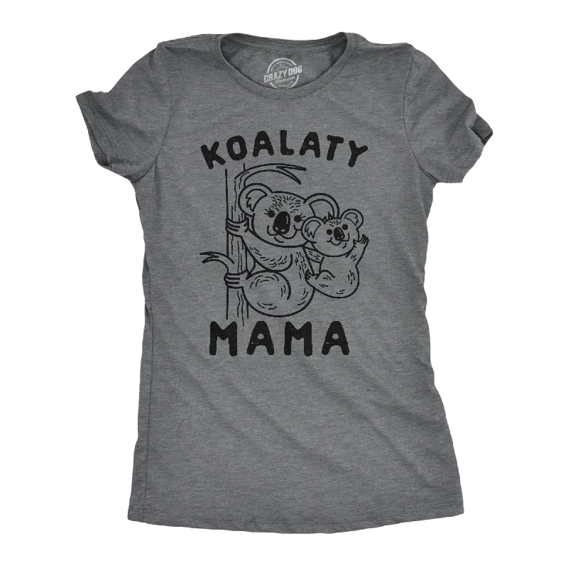 Crop Top Women T Shirt to Pair with High - Waisted BottomsKoalaty Mama Women's T Shirt