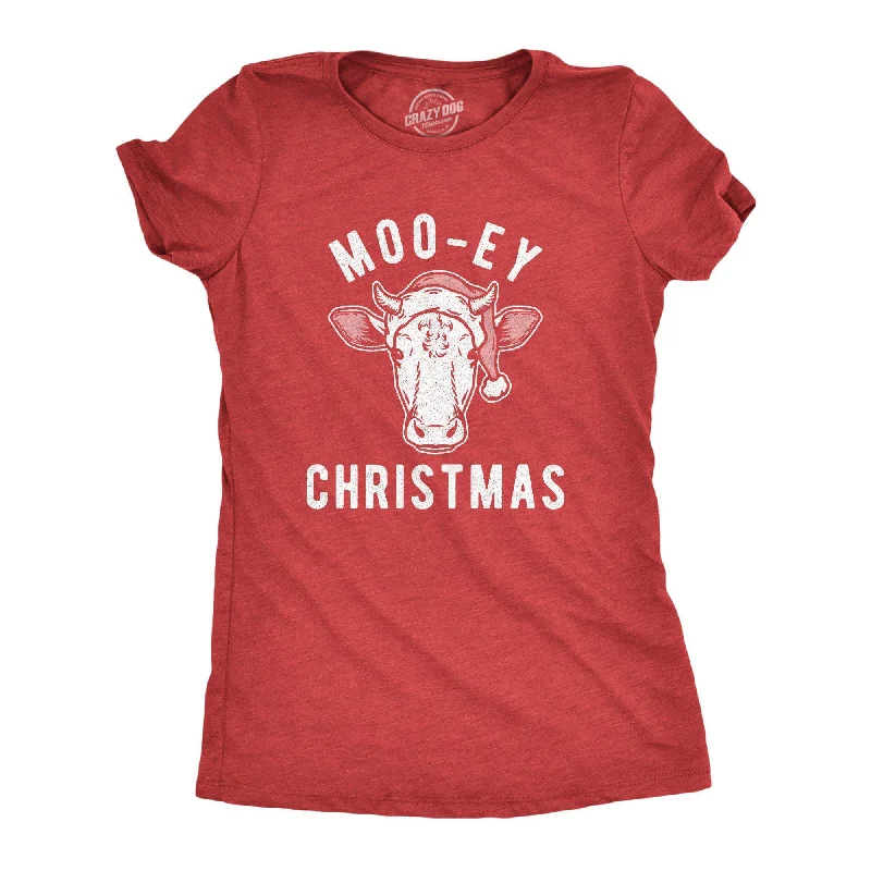 Plus Size Women T Shirt for a Comfortable and Flattering FitMoo-ey Christmas Women's T Shirt