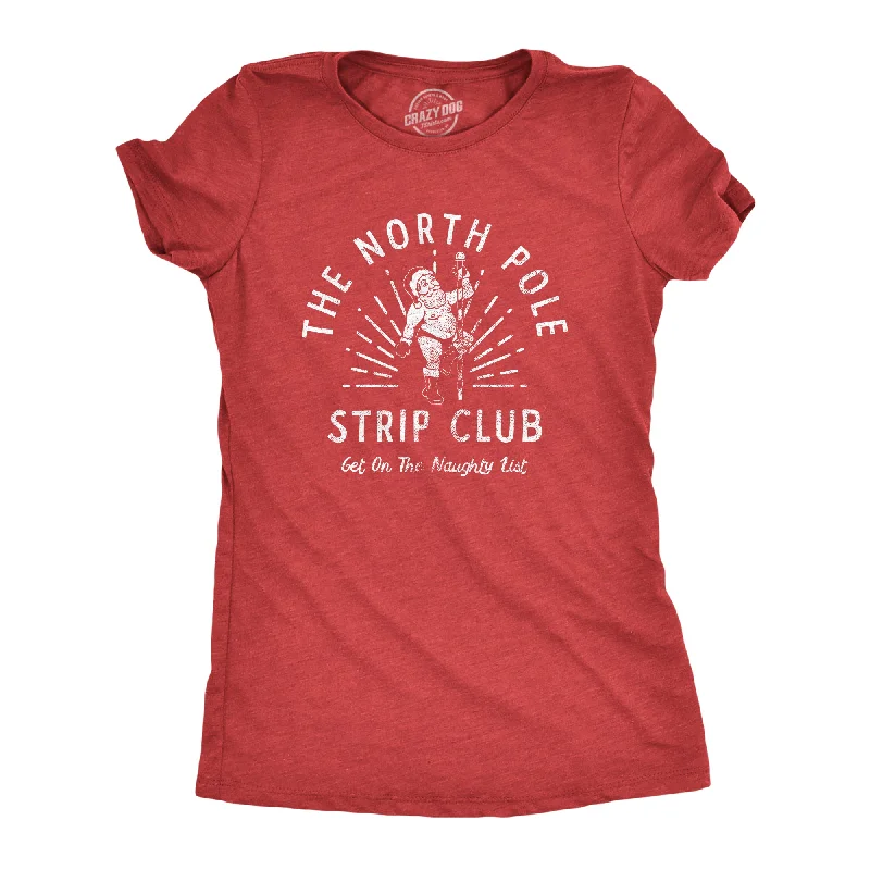 Crop Top Women T Shirt to Pair with High - Waisted BottomsNorth Pole Strip Club Women's T Shirt