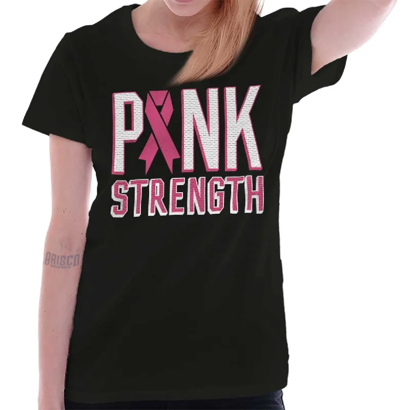 Crew Neck Women T Shirt with a Timeless DesignBCA Pink Strength Ladies T Shirt