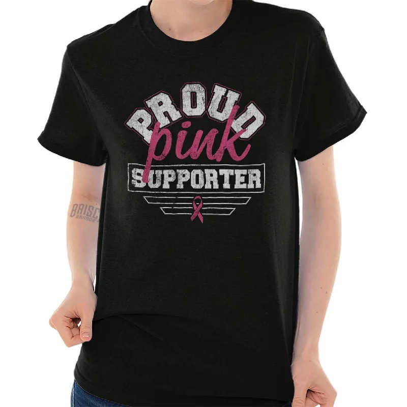 Embroidered Women T Shirt with Intricate DetailsBreast Cancer Awareness T Shirt