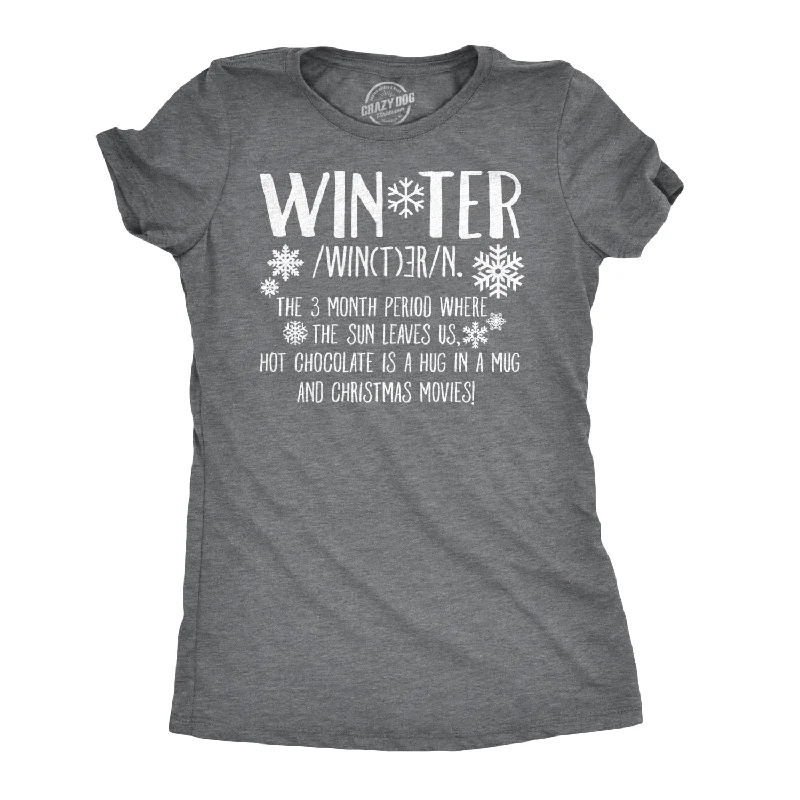 Crew Neck Women T Shirt with a Timeless DesignWinter Definition Women's T Shirt