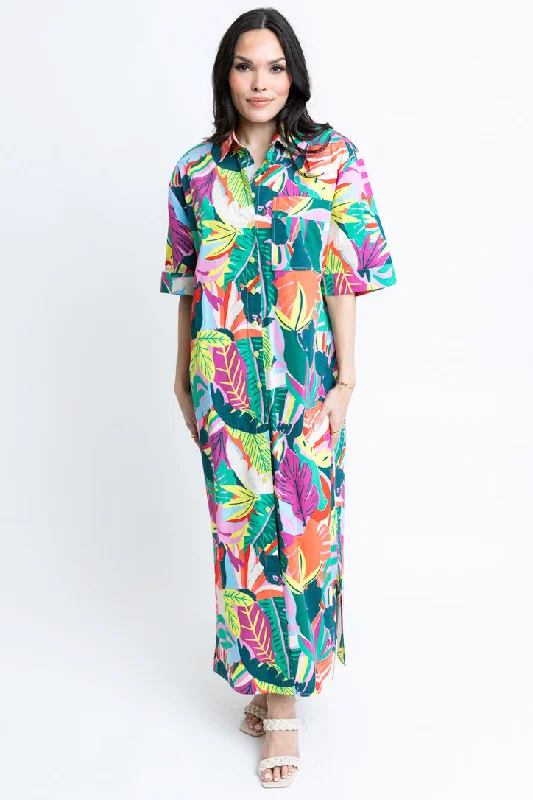 Sheath Women Dress with a Tailored Fit for a Professional LookBirds of Paradise Shirt Maxi Dress