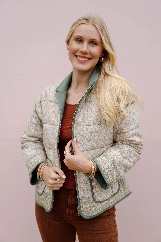 Women's denim jackets with a patchwork design for a bohemian and artsy styleGathering Up Reversible Jacket