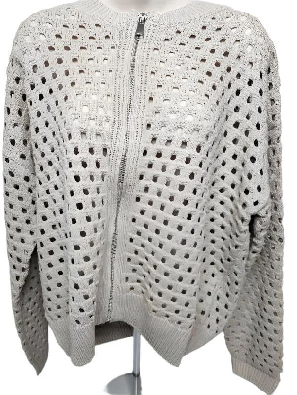 cashmere blend women cardigan for a luxurious feelCardigan Zipper Front Open Knit Stone Women's sw11355s