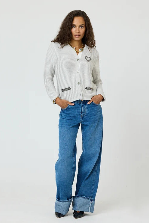 cropped women cardigan to pair with high - waisted jeansKerri Rosenthal Gemma Cardigan