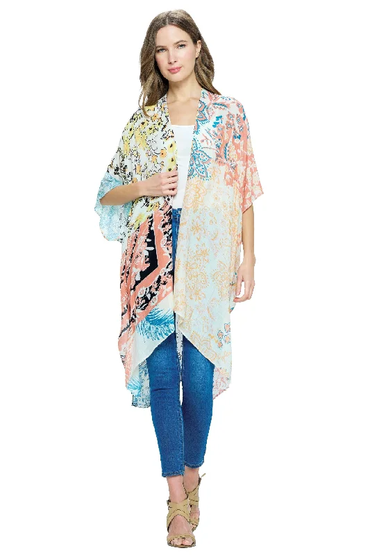 floral print women cardigan for a feminine touchKimono Multi Floral