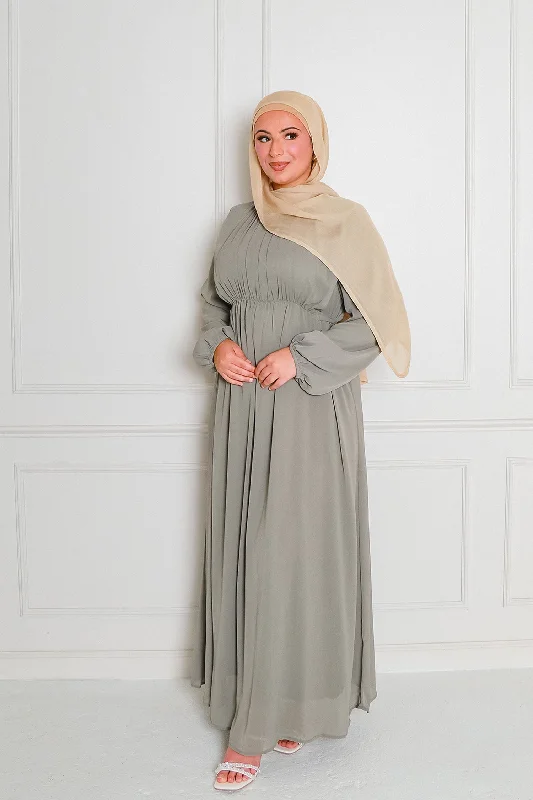 hooded women cardigan for added warmth and styleNaya Textured Chiffon Dress- Desert Sage