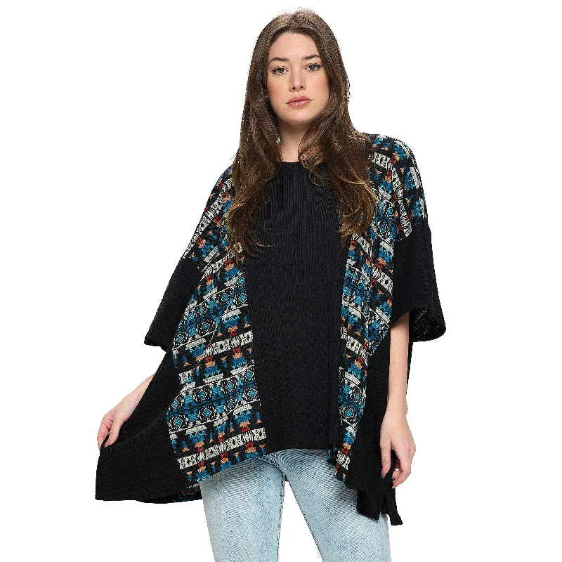 maternity women cardigan for expecting momsPoncho Overzised Tribal Ribbed