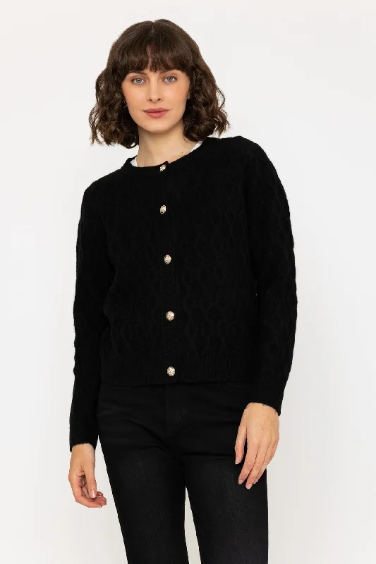 hooded women cardigan for added warmth and styleSoft Touch Cardigan in Black