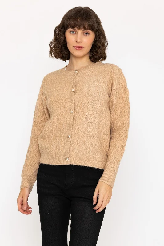 oversized women cardigan for a trendy and cozy lookSoft Touch Cardigan in Camel