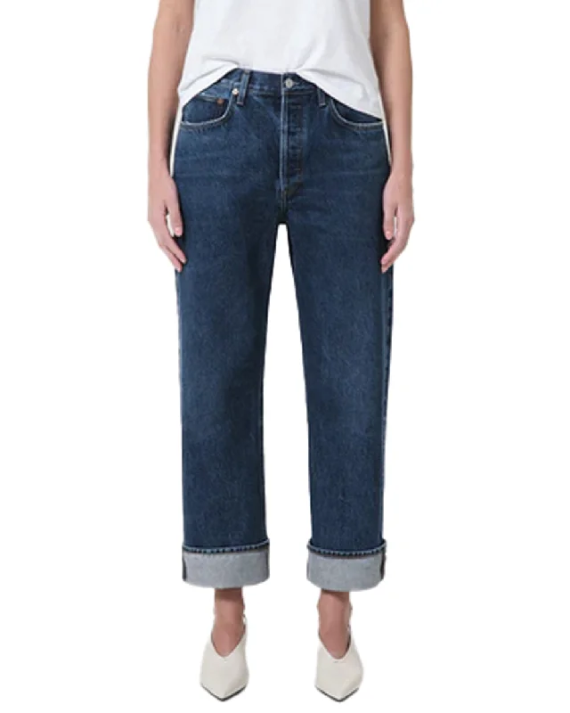 Ripped women jeans for a rebellious and fashion - forward styleFran Low Rise Straight Jean in Enamour