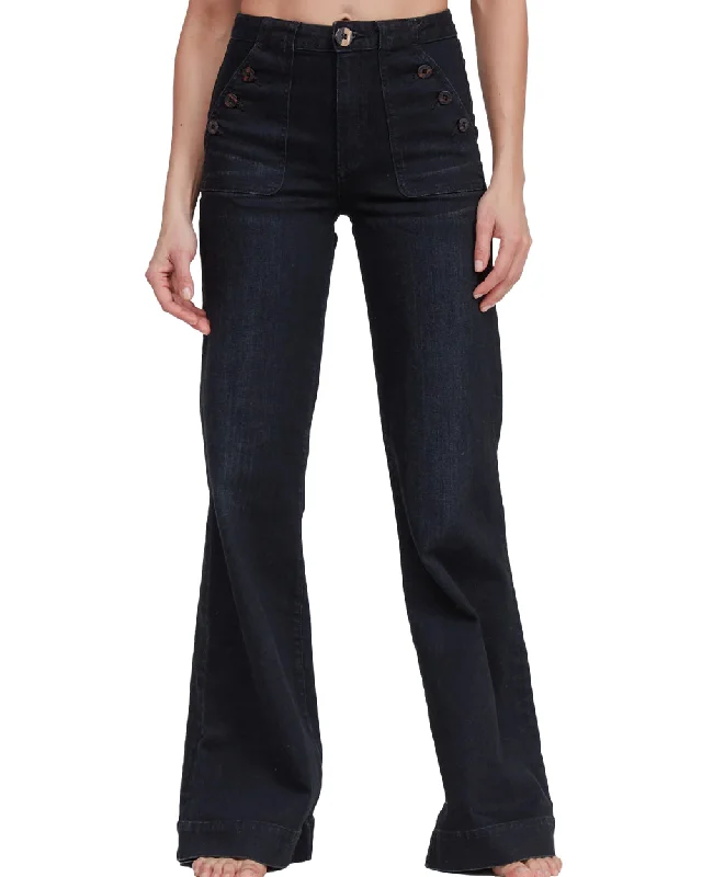 Cargo women jeans with multiple pockets for added functionalityBrickhouse Wide Leg Jean in Rock