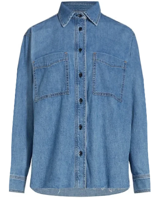 Plus - size women jeans for a comfortable and stylish fitOversized Denim Shirt in Palm Canyon