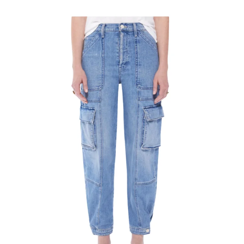 Acid - wash women jeans with a retro finishCurbsid Cargo Flood