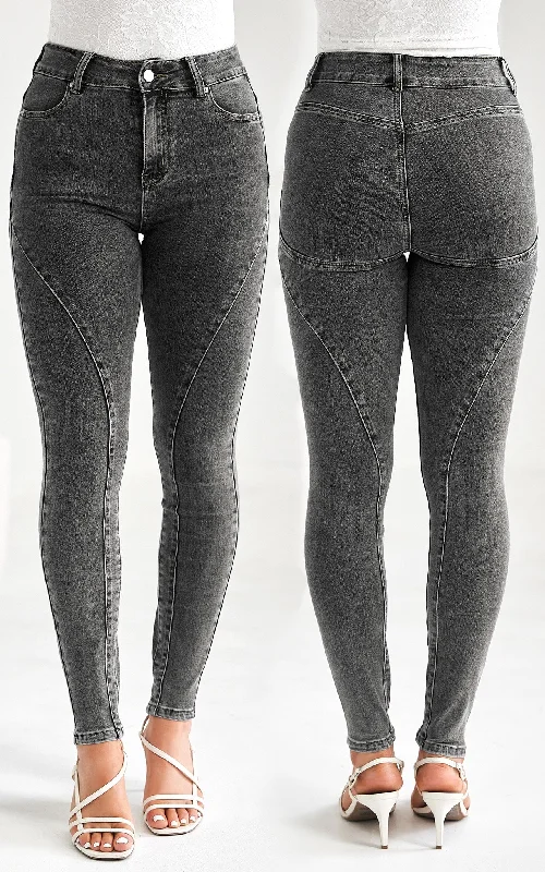 Skinny women jeans with a form - fitting designJacob Jeans - Charcoal Acid