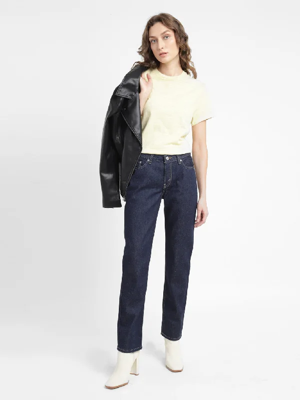 Straight - leg women jeans with a classic and timeless appealWomen's Straight Fit Jeans