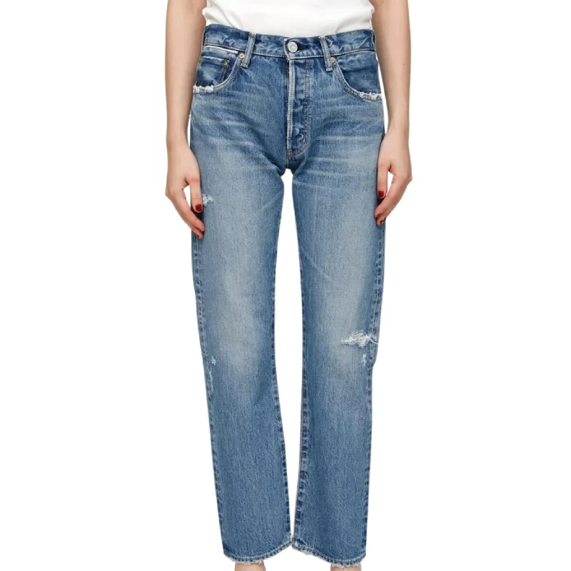 Embroidered women jeans with intricate patternsLoews Straight