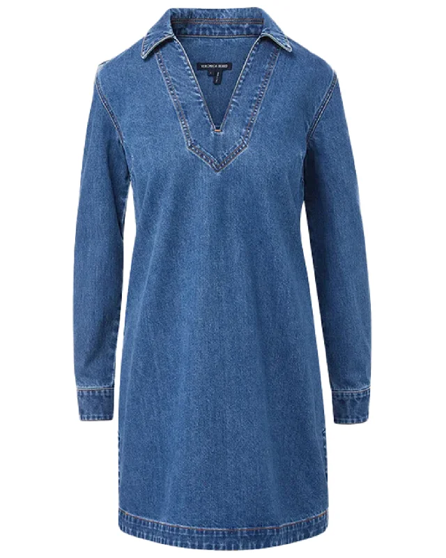 Plus - size women jeans for a comfortable and stylish fitWasta Denim Mini Dress in Cornflower