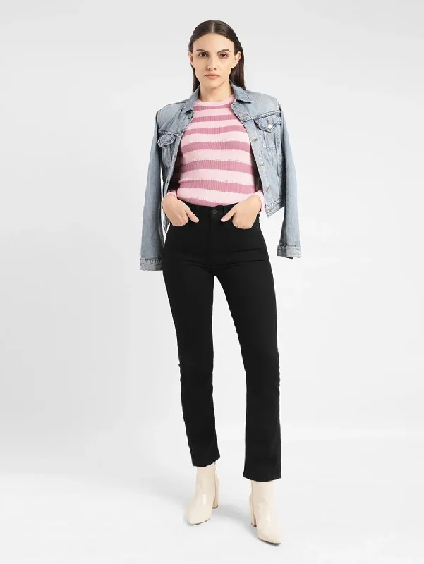 High - rise flare women jeans for a 70s - inspired lookWomen's High Rise Ribcage Crop Bootcut Jeans