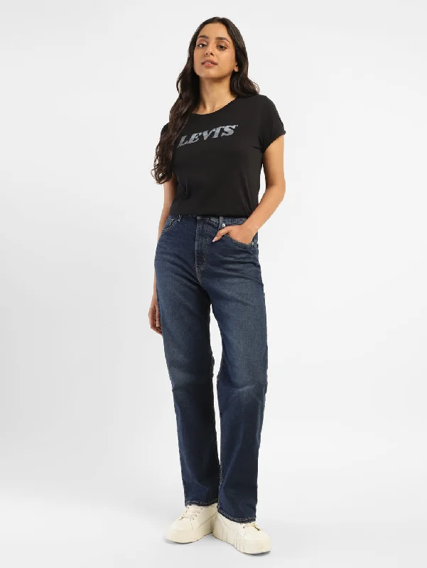 Light - wash women jeans for a fresh and summery appearanceWomen's High Rise Ribcage Straight Fit Jeans