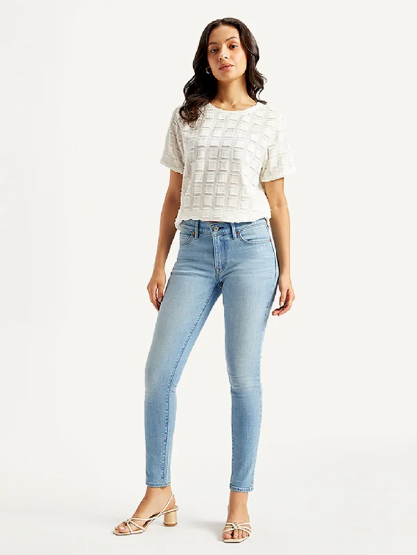 High - waisted women jeans for a flattering silhouetteWomen's Mid Rise 711 Skinny Light Blue Jeans