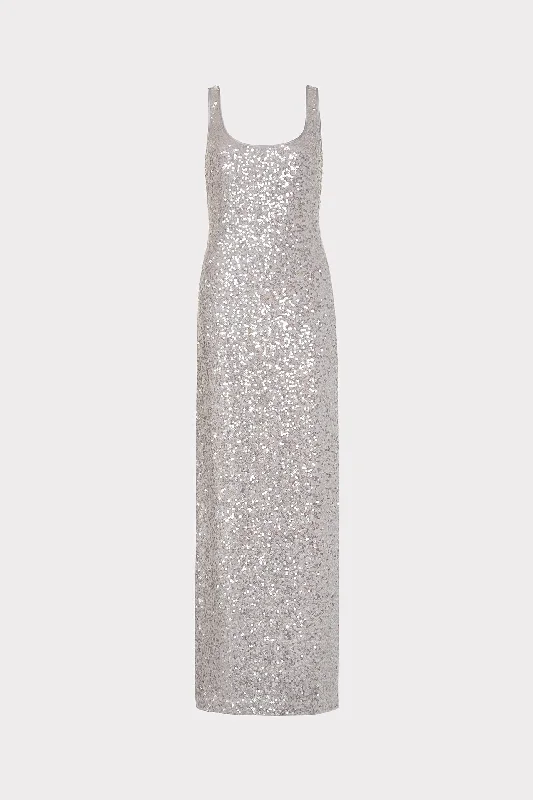 Pleated Women Dress with a Timeless and Elegant TextureIshani Sequins Slip Dress