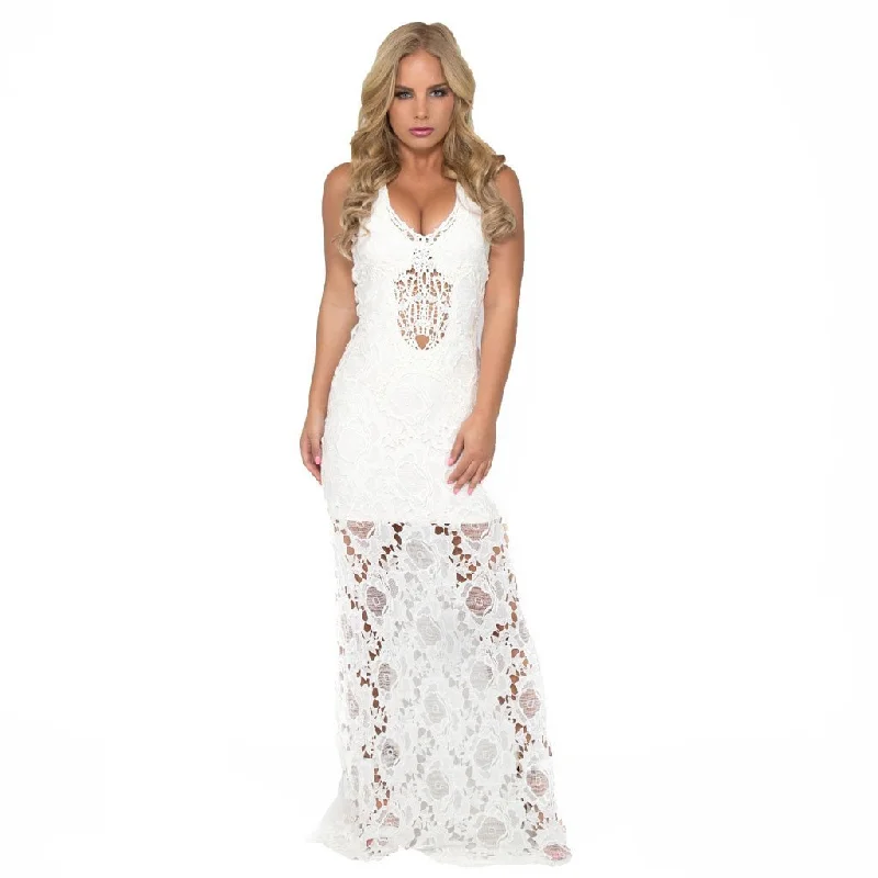 Sheath Women Dress with a Tailored Fit for a Professional LookSakuh Crochet Lace Maxi By SKY