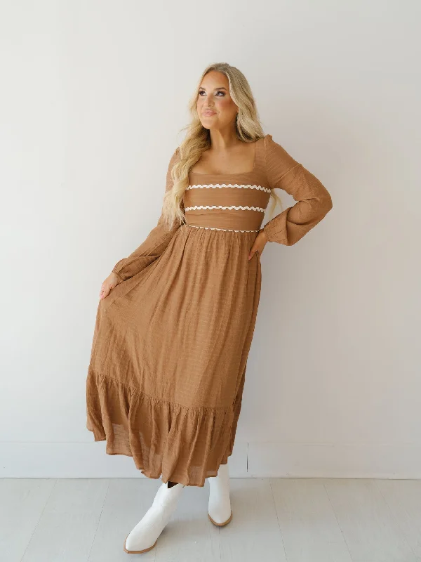 Wrap - Style Women Dress with Adjustable Fit for All Body TypesWynn Dress - Mocha