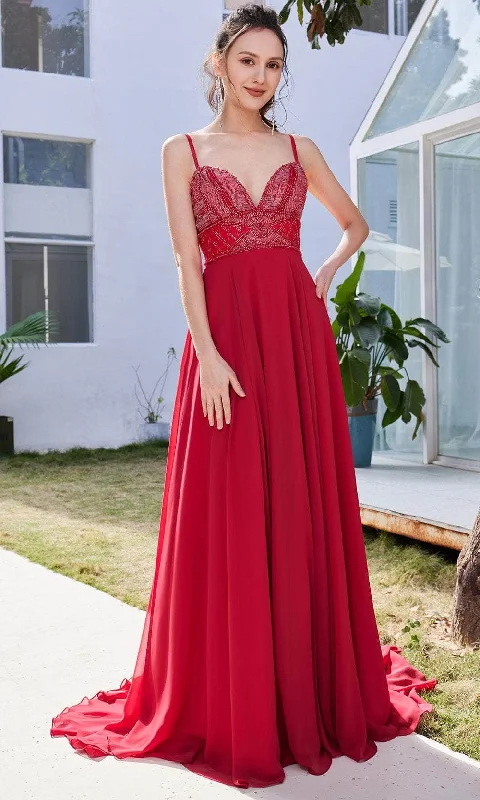 Shift Women Dress with a Simple and Classic Design for Everyday WearJ'Adore Dresses J21013 - Deep Sweetheart A-Line Evening Gown